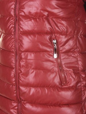 MY365 RED Пальто стеганое из эко-кожи My 365 fashion