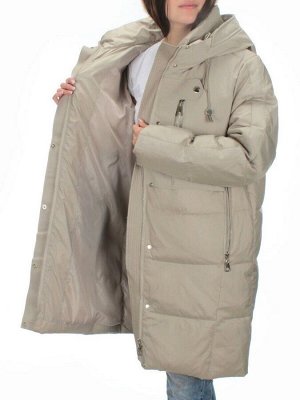 C223 GRAY/BEIGE Куртка зимняя женская (200 гр. холлофайбера)