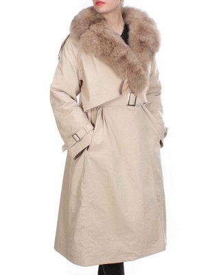 21003 BEIGE Пальто зимнее женское MAILILUO (150 гр. холлофайбера)