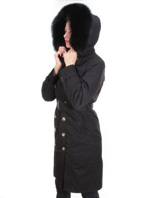 21002 BLACK Пальто зимнее женское MAILILUO (150 гр. холлофайбера)