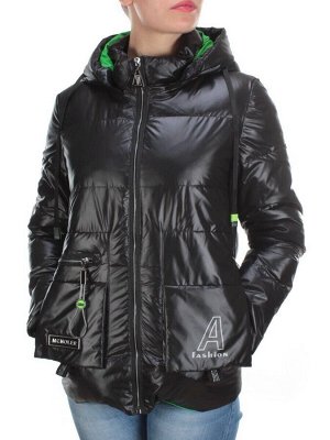 8266 BLACK Куртка демисезонная женская BAOFANI (100 гр. синтепон)