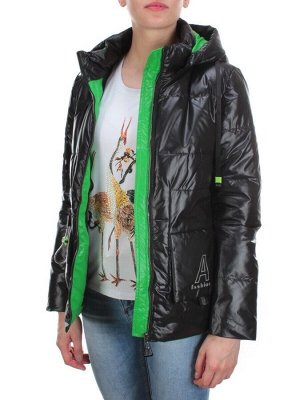 8266 BLACK Куртка демисезонная женская BAOFANI (100 гр. синтепон)