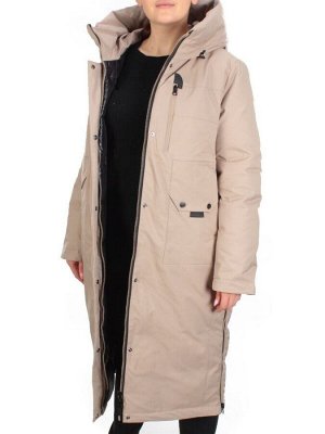 H 912 BEIGE Пальто женское зимнее MAYYIYA (200 гр. холлофайбера)