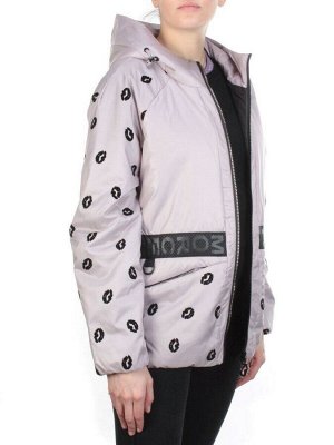 ZW-2166-C PINK POWDER Куртка демисезонная женская BLACK LEOPARD (100 гр.синтепона)