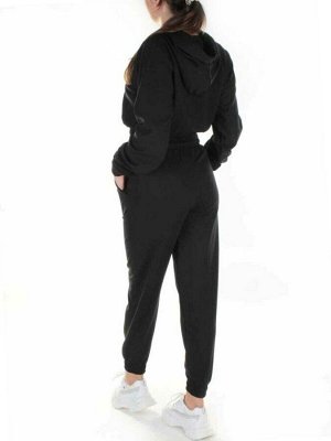 Y276 BLACK Спортивный костюм женский (100% хлопок)