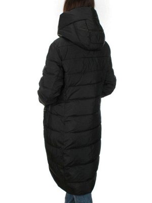 2077 BLACK Пальто зимнее женское (200 гр .холлофайбер)