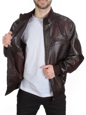 005 BROWN Куртка из эко-кожи мужская