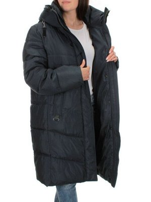 2122 DK.BLUE Пальто зимнее женское (200 гр .холлофайбер)