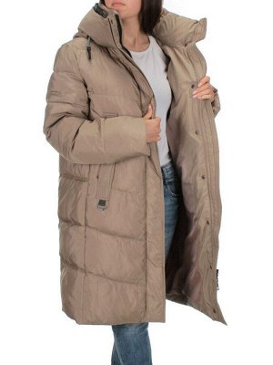2122 BEIGE Пальто зимнее женское (200 гр .холлофайбер)