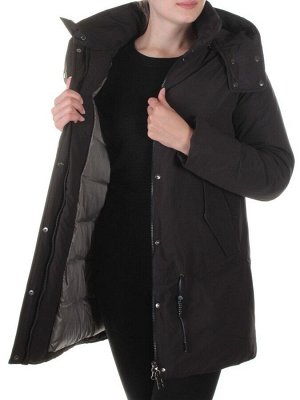 M9072 BLACK Пальто зимнее женское Snowpop