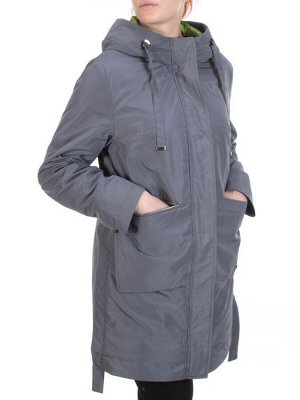 2192 DK. GRAY Пальто демисезонное женское Parten (50 гр. синтепон)