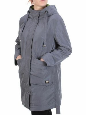 2192 DK. GRAY Пальто демисезонное женское Parten (50 гр. синтепон)