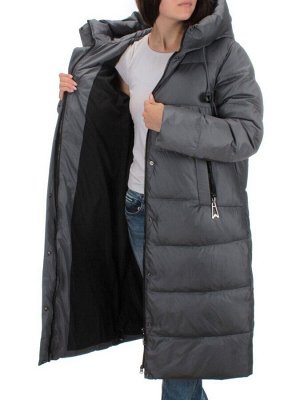 H-2202 DK.GRAY Пальто зимнее женское (200 гр .холлофайбер)