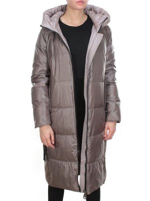 2239 BROWN Пальто женское зимнее AKIDSEFRS (200 гр. холлофайбера)