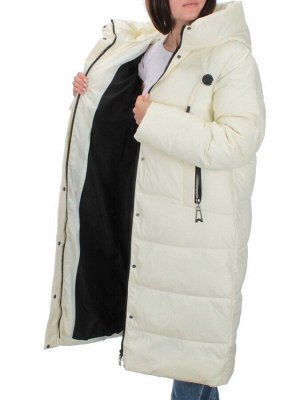H-2202 WHITE Пальто зимнее женское (200 гр .холлофайбер)