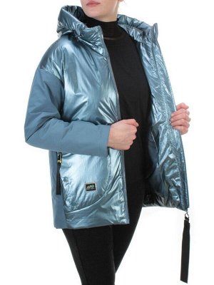 BM-925 GREY-BLUE Куртка демисезонная женская АЛИСА (100 гр. синтепон)