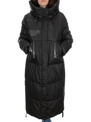 H-2201 BLACK Пальто зимнее женское (200 гр .холлофайбер)