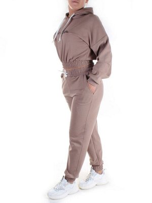 Y294 BROWN Спортивный костюм женский (100% хлопок)