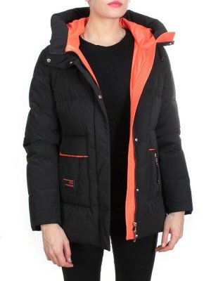 YM 2102 BLACK Куртка зимняя женская MARIA (200 гр. холлофайбера)