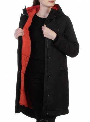 1913 BLACK Пальто женское зимнее облегченное (синтепон 150 гр.)