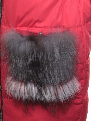 Y017-617 RED Пальто зимнее женское (био-пух)