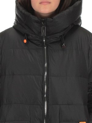 H-2209 BLACK Пальто зимнее женское (200 гр .холлофайбер)