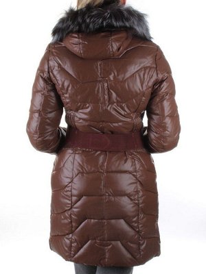 YM-019 BROWN Пальто зимнее удлиненное KSA