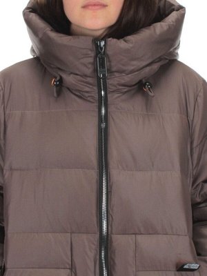H-2209 BROWN Пальто зимнее женское (200 гр .холлофайбер)