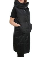 M006 BLACK Жилет женский демисезонный (100 гр. синтепон)