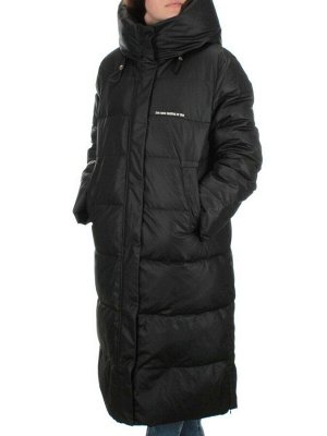 H-2203 BLACK Пальто зимнее женское (200 гр .холлофайбер)