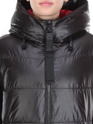 2230 BLACK Пальто женское зимнее AKIDSEFRS (200 гр. холлофайбера)