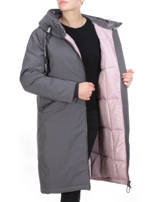 2238 DARK GREY Пальто женское зимнее AKIDSEFRS (200 гр. холлофайбера)