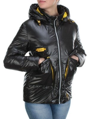 8267 BLACK Куртка демисезонная женская BAOFANI (100 гр. синтепон)