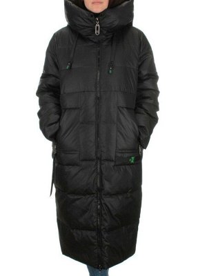 H-2206 BLACK Пальто зимнее женское (200 гр .холлофайбер)