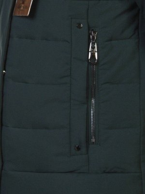M-1820 DK. GREEN Пальто зимнее женское (холлофайбер)