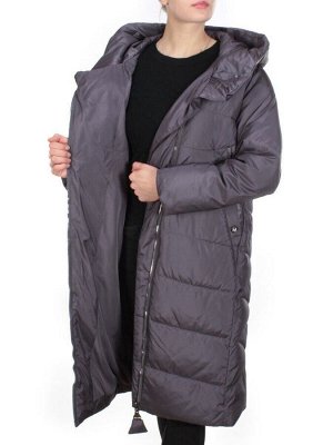 2118 GRAY Пальто зимнее женское MELISACITI (200 гр. холлофайбера)