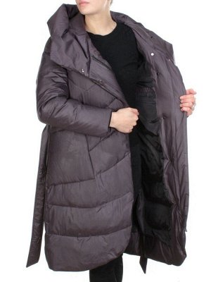 2237 GREY/PURPLE Пальто женское зимнее AKIDSEFRS (200 гр. холлофайбера)