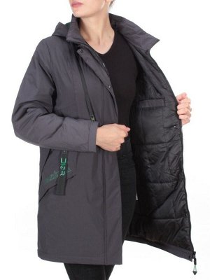 22-915 DARK GRAY Куртка демисезонная женская (100 гр. синтепон) PLOOEPLOO