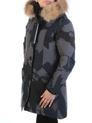 AH2580 Пальто женское зимнее (био-пух, натуральный мех лисицы)