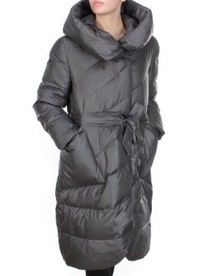 2237 DARK GRAY Пальто женское зимнее AKIDSEFRS (200 гр. холлофайбера)