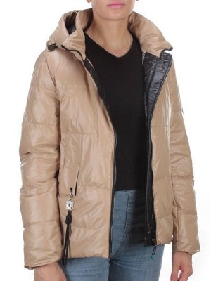 8268 BEIGE Куртка демисезонная женская BAOFANI (100 гр. синтепон)