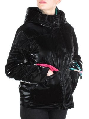 D003 BLACK Куртка демисезонная женская (100 гр. синтепон)