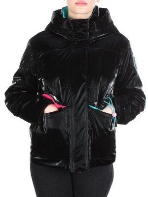 D003 BLACK Куртка демисезонная женская (100 гр. синтепон)