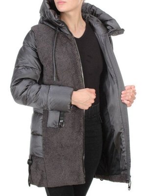 D6816 DARK GRAY Куртка зимняя женская  KARERSITER (200 гр. холлофайбера)