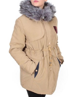 537 BEIGE Куртка парка зимняя женская KSV (150 гр. тинсулейт)