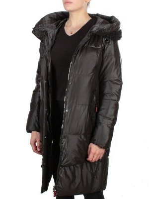 21-982 BLACK Куртка зимняя женская AIKESDFRS (200 гр. холлофайбера)