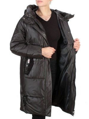 21-982 BLACK Куртка зимняя женская AIKESDFRS (200 гр. холлофайбера)