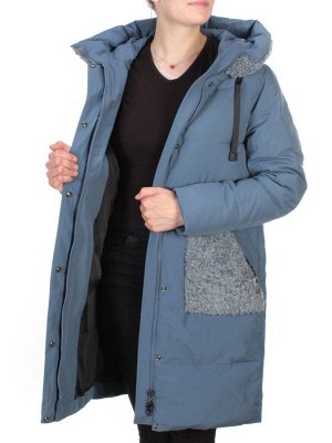 2197-2 BLUE Пальто зимнее женское OLAYEETE (200 гр. холлофайбера)