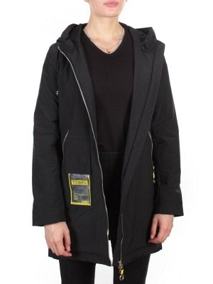 0830 BLACK Куртка демисезонная женская RIKA (100 гр. синтепон)