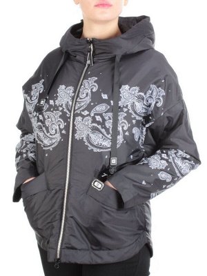 ZW-2312-C BLACK Куртка демисезонная женская BLACK LEOPARD (100 гр.синтепон)
